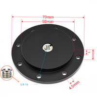 Support mural avec trou de 1/4 et 3/8, base fixe, bras magique articulé, adaptateur à friction pour webcam, projecteur, moniteur, éclairage LED, support de lampe flash