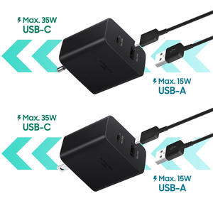 35W USB-C USB-A adattatore di alimentazione PD doppio porte caricabatterie per <span class=keywords><strong>Samsung</strong></span> EP-TA220 <span class=keywords><strong>Galaxy</strong></span> <span class=keywords><strong>S22</strong></span> S21 <span class=keywords><strong>Ultra</strong></span> telefono e dispositivi - Product Image 2