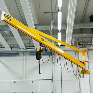 500kg 1 Ton 2 Ton 180 Degree Motorized Rotating Swing Arm Wall Mounted Travelling Jib Crane - Product Image 1