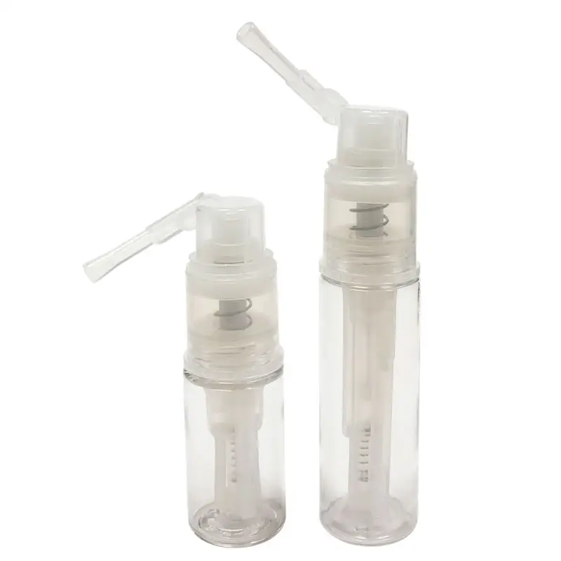 Talcum use PET plastic powder spray bottle for cosmetic loose powder   Dry powder long nozzle sprayer bottle