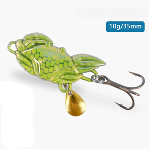 Leurre Métallique Spinner Jig Crab Lure Imprimé pour Pêche en <span class=keywords><strong>Eau</strong></span> Salée, Lac, Carpe, Truite - Longue Portée, Toutes Couches <span class=keywords><strong>d</strong></span>'<span class=keywords><strong>Eau</strong></span>, Vib, Appât pour Pêche au Bar - Product Image 2
