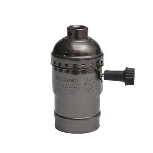 Vintage E27 Aluminium-Schale Lichtzubehör Dekoration Lampenhalter mit Schalter