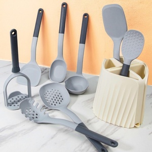 New Design Kitchen Utensils Shovel Spoon Soup Cooking Set Kitchen Gadget <b>Silicone</b> Utensils Set for Household - Product Image 3