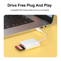 Lector de tarjetas 2 en 1 tipo C SD TF lector de tarjetas de memoria USB C OTG adaptador transmisor de datos de alta velocidad para Macbook Huawei Samsung