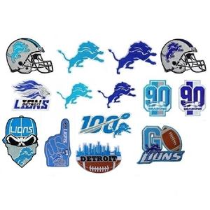 Gameday Custom Iron on Patches NFL Twill Fabric Football Embroidery Detroit Lions Iron On Patch Lions Club Embroidery Patches - Product Image 5