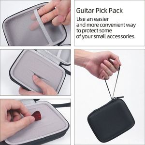 Custom Guitar Pick Holder Case - Fits Fender, D'Addario, Jim Dunlop & More, All Sizes Storage Pouch, Black <b>Bag</b> - Product Image 4