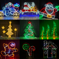 Iluminación Decorativa Navideña LED para Exteriores, Comercial, 2D, Impermeable, con Diseño de Árbol de Navidad, para Calles, Parques y Festividades