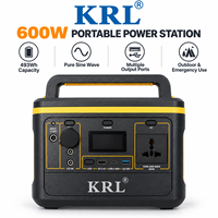 Centrale Électrique Portable OEM ODM 600W 493Wh avec Batterie LiFePO4, Générateur Solaire Multi-Sorties à Charge Rapide pour Camping, VR et Alimentation de Secours