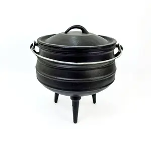 Panelas africanas tradicionais baratas, ferro fundido, 3 perneiras, pote cauldron para venda