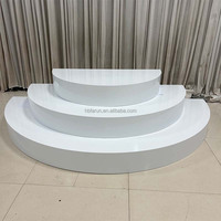 Plateforme de Danse Demi-Circulaire en Métal pour Scène de Mariage, Vente Chaude d'Usine, Sol Personnalisé pour Événements et Décoration de Fêtes de Mariage