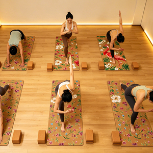 Tapis de yoga épais et accessoires, nouvelle technologie, gamme de luxe personnalisée, tapis de yoga en liège écologique <span class=keywords><strong>ou</strong></span> en liège naturel - Product Image 4