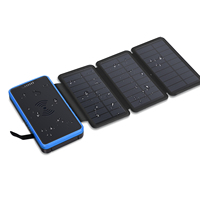 Nouveau produit 2025 OEM Banque d'alimentation solaire portable sans fil à double USB pliable grande capacité 20000mAh étanche pour l'extérieur