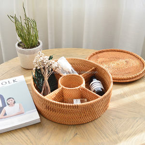 Nouvelles idées de produits : Boîte à bonbons de mariage en rotin de luxe et panier à fruits, plateaux de service, assiettes jetables élégantes - Product Image 5