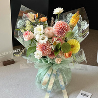 Rouleau de papier d'emballage floral transparent personnalisé avec motif de dentelle, petit et charmant, en PE écologique et imperméable pour mariage
