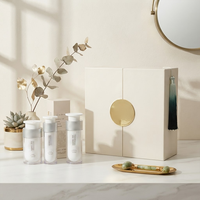 Boîte cadeau de luxe personnalisée pour thé vert, emballage rigide à double porte avec plateau de présentation pour les soins de la peau, le thé et les marques de boutiques