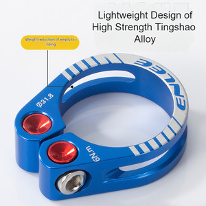 JIUYUE VTT serrure creuse <span class=keywords><strong>tige</strong></span> <span class=keywords><strong>de</strong></span> siège en alliage d'aluminium 31.8/34.9mm anneau <span class=keywords><strong>de</strong></span> serrage pour pièces <span class=keywords><strong>de</strong></span> fourche avant - Product Image 4