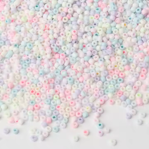 JLT Venta al por Mayor de Cuentas de Vidrio Opacas Mate de 3mm en Colores Mezclados para Pulseras y Fabricación de Joyería - Product Image 1