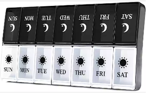 BPA Free PP đẩy openning thiết kế Pill Organizer 2 lần một ngày hàng tuần <span class=keywords><strong>7</strong></span> ngày AM <span class=keywords><strong>PM</strong></span> với khoang lớn Pill Box - Product Image 1