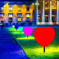 Lumière de pelouse en forme de cœur RGB personnalisée de grande taille, durable, imperméable, LED, décoration extérieure pour parc urbain