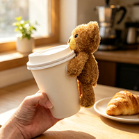 Peluche ours en peluche promotionnelle pour boutique de thé au lait