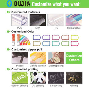 Bolsa organizadora para viagem, bolsa à prova d' água para cosméticos, de <span class=keywords><strong>pvc</strong></span> com zíper, tamanho personalizado, com logotipo - Product Image 3