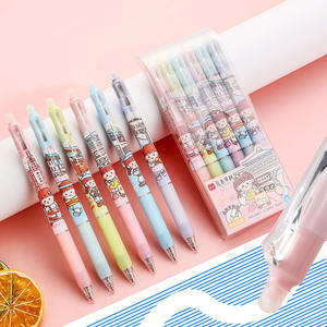 Grosir siswa 0.5mm panas tekan dihapus Gel pena netral termal sensitif kristal biru karbon hitam ungu hijau oranye - Product Image 2