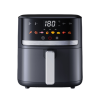 Friteuse à air numérique à écran tactile grande capacité 5L 5.5L avec poignée, boîtier personnalisable et coloré, idéale pour la maison - Offre Spéciale