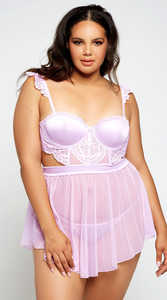 Conjunto de Lencería de Encaje para Mujer, Talla XXXL, con Tanga a Juego, Conjunto de Ropa Interior Sexy Deep <span class=keywords><strong>Love</strong></span>, Talla Grande - Product Image 4