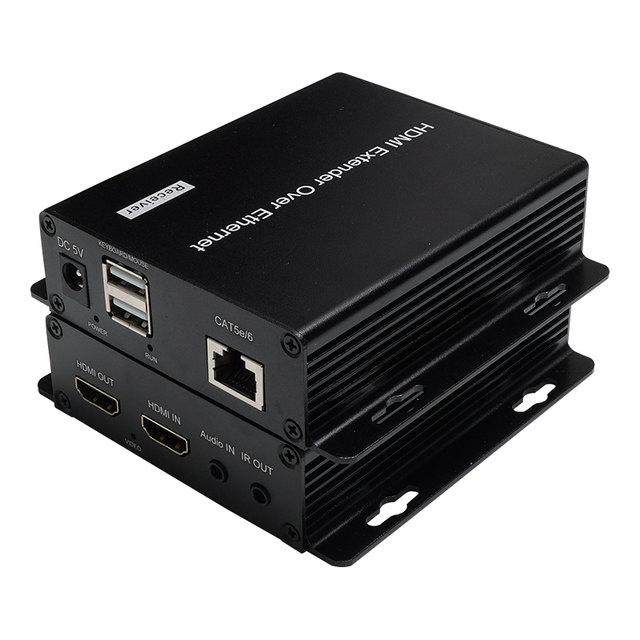 VCOM 1920*1080P 60Hz HDMI KVM Extender Over Cat5e/Cat6/Cat7 RJ45 Ethernet Cable IP Loop Out to 200m 656ft
