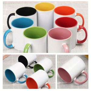 แก้วกาแฟเซรามิคทันสมัยขนาด 11 ออนซ์ พร้อมหูจับ สีพิมพ์ลายแบบซับลิเมชั่น แก้วนมเปล่าสำหรับสั่งทำเป็นของขวัญส่งเสริมการขาย - Product Image 3