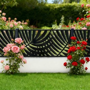 Panneau de clôture WPC avec poteau en aluminium, système de clôture composite, structure robuste, imperméable, antirouille, installation facile pour l'extérieur - Product Image 3