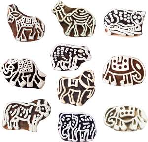 लकड़ी स्टाम्प मेंहदी प्रिंट ब्लॉक स्टाइलिश सीमा पैटर्न मेंहदी लकड़ी की टिकटें - Product Image 4