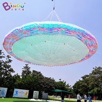Nave Espacial Inflable Personalizada Bingo, Platillo Volador Gigante Inflable con Luces LED, Publicidad Inflable, Platillo Volador Loco con Luces LED