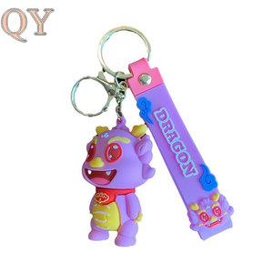 QY Logo personnalisé PVC souple porte-clés 2D 3D caoutchouc porte-clés personnalisé en relief nom lettre porte-clés cadeau - Product Image 6