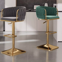 Tabouret de bar commercial moderne, durable et stable, chaise haute avec cadre en fer pour salon