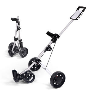 OEM Custom Wholesale Golf <b>Trolley</b> Push Cart Aluminum Golf <b>Bag</b> Cart Foldable 3 Wheels Golf Carts <b>Trolley</b> - Product Image 1