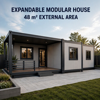Maison préfabriquée en structure acier, conteneur modulaire extensible, solution de construction résidentielle personnalisée