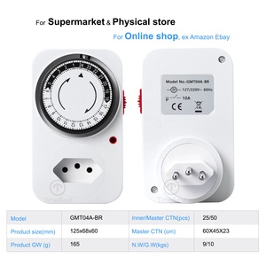 Temporizador Mecánico <span class=keywords><strong>de</strong></span> 24 Horas con Enchufe Eléctrico <span class=keywords><strong>de</strong></span> 10A 127/220V para Uso Comercial en <span class=keywords><strong>Brasil</strong></span> - Product Image 3