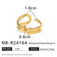 Ensemble de bagues tendance haut de gamme en acier inoxydable avec zircon croisé, ligne ovale, goutte de verre et pierre naturelle pour femme