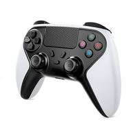Manette de jeu sans fil pour PS4 avec éclairage, double moteur et capteur 6 axes, poignée de conception exclusive