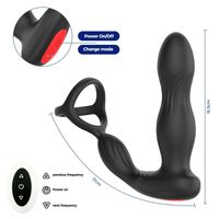 Masseur de prostate vibrant USB, stimulateur anal, godemiché, plug anal, stimulateur de testicules, retardateur d'éjaculation, anneau pénien, jouets sexuels