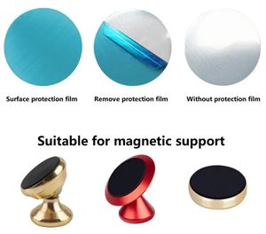 자동차 핸드폰 마운트 스탠드 용 강한 접착제가있는 자기 교체 원형 금속 플레이트 직사각형 디스크 철판 스티커 - Product Image 5