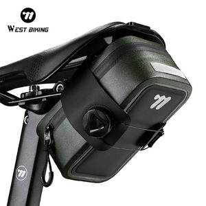 Sacoche de <span class=keywords><strong>selle</strong></span> de vélo à fixation rapide WEST BIKING, sacoche arrière de vélo imperméable, sacoche de <span class=keywords><strong>selle</strong></span> de vélo avec verrouillage par bouton - Product Image 1