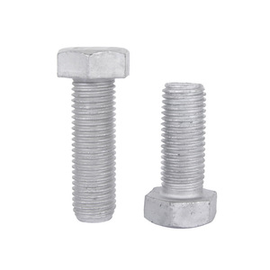 Perno de vela completa M8 M10 M12 M14 M16 M20 M22 M24, rosca completa y media rosca, acero al carbono Q235 Grado 8.8 10.9, galvanizado en caliente - Product Image 1