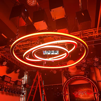 Anneau de treuil cinétique DMX scène levage LED bande cercle anneau lumière pour discothèque fête Disco