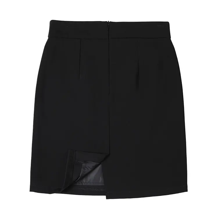 Cheap price women clothing Slit Short Skirts Black sexy women high waist embellished short mini skirts