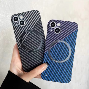 Custodia magnetica per telefono in fibra di carbonio senza cornice Ultra sottile di alta moda per <span class=keywords><strong>iPhone</strong></span> 14 13 12 <span class=keywords><strong>11</strong></span> Pro Max custodia rigida antiurto per PC - Product Image 3