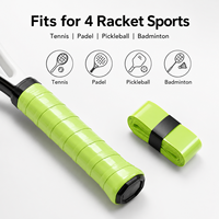 Cinta de Agarre para Raqueta de Bádminton, Pickleball, Tenis de Playa y Pádel, Personalizada, Antideslizante, Absorbente de Sudor, de PU Suave
