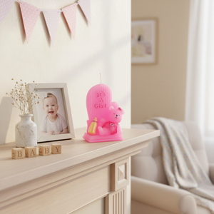 Vela Decorativa Teddy Pink H80, una Adorable Novedad para la Decoración de tu Hogar - Product Image 3