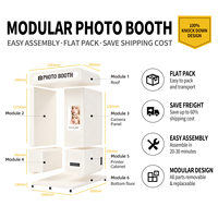 Machine Photobooth Modulaire pour Centre Commercial, Rue, Soirée, Divertissement Extérieur – Personnalisable en Couleur